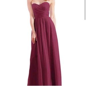 Alfred Angelo Strapless Chiffon Bridesmaids Gown Dress Berry Size 2